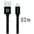 Swissten Textile USB/Lightning 0,2 m