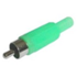 Konektor CINCH kabel plast zelený