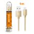 Aligator TUBA 2A, Micro USB zlatý DAKT009
