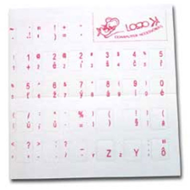 Polepky na klávesnice české červené