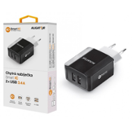 Aligator 3.4A, 2xUSB, smart IC, černá