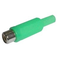 Zdířka CINCH kabel plast zelená