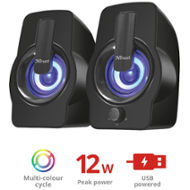 TRUST Gemi RGB/Stereo/12W/Černá