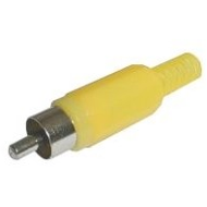 Konektor CINCH kabel plast žlutý