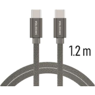 Swissten Textile USB-C / USB-C 1,2 m šedý