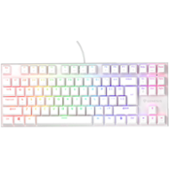 Genesis tichá herní klávesnice THOR 303/TKL/RGB/Outemu Peach Silent/Drátová USB/US layout/Bílá
