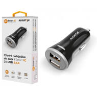 ALIGATOR s 2xUSB výstupem, 3.4A, smart IC, černá