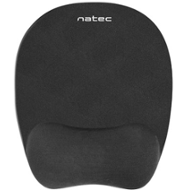 Podložka pod myš ergonomická Natec CHIPMUNK, paměťová pěna, černá, 230x200 mm
