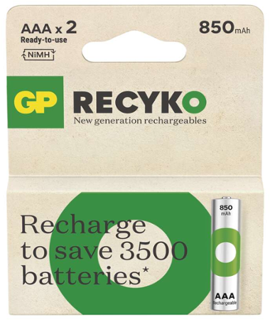 GP ReCyko AAA 850mAh 2ks 1032122080