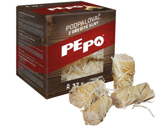 PE-PO podpalovač z dřevité vlny 32 ks