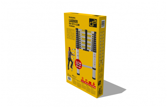 Teleskopický žebřík G21 GA-TZ11-3,2M hliníkový