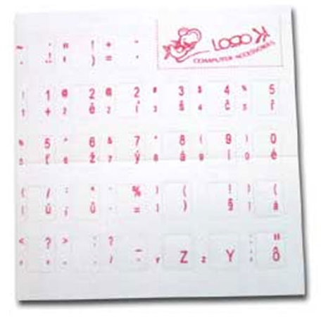 Polepky na klávesnice české červené