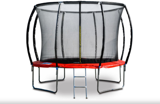 G21 SpaceJump 305 cm + ochranná síť + žebřík, červená