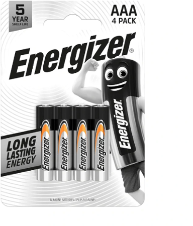 Energizer Baterie Alkaline AAA 4ks EE001