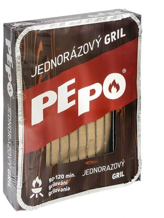 PE-PO gril jednorázový + grilovací brikety