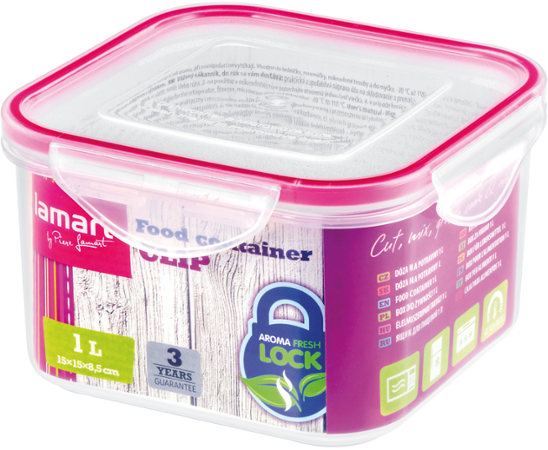 Lamart LT6005 dóza čtverec 1L Clip