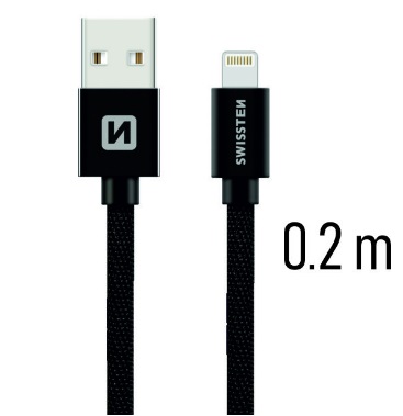 Swissten Textile USB/Lightning 0,2 m