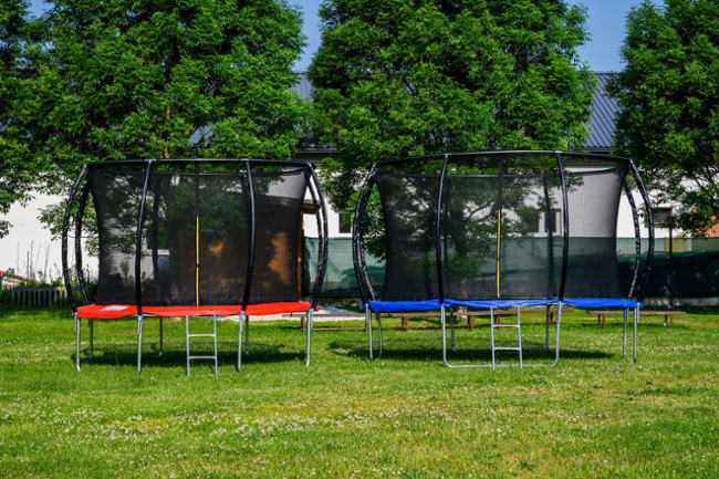 G21 SpaceJump 305 cm + ochranná síť + žebřík, modrá