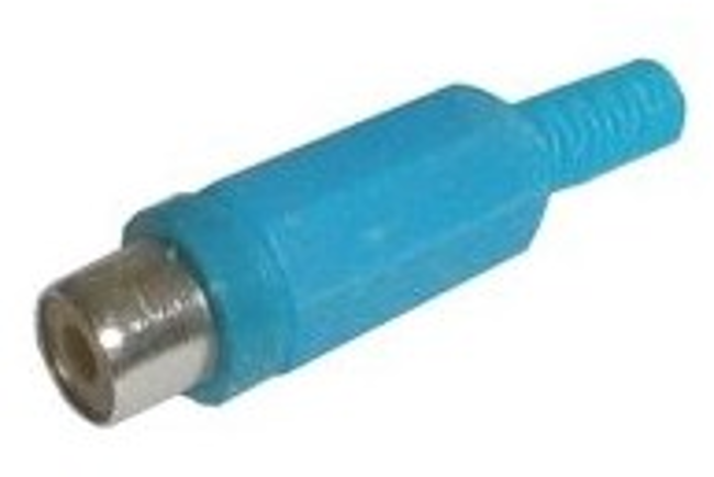 Zdířka CINCH kabel plast modrá