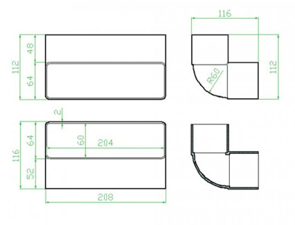 Faber Koleno vertikální 90° 87.560