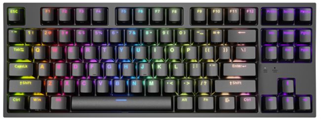 Genesis herní mechanická klávesnice THOR 404/RGB/Khail Box Brown/Drátová USB/US layout/Černá