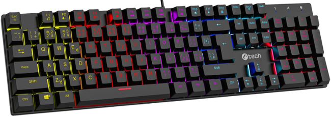 C-TECH Morpheus RGB/Drátová USB/CZ-SK layout/Černá