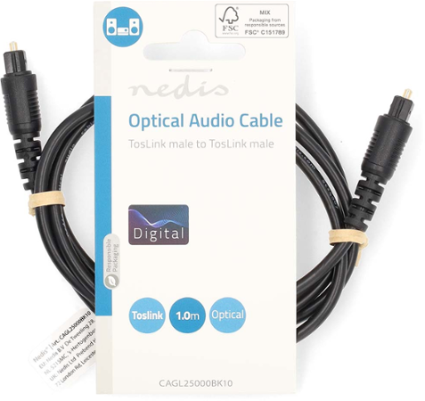 Nedis CAGL25000BK10 TosLink 1 m