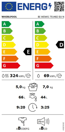Whirlpool BI WDWG 751482 EU N