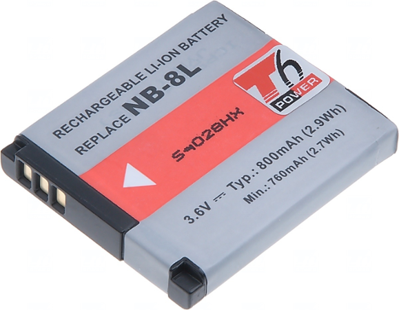 T6 power Canon NB-8L, 700mAh