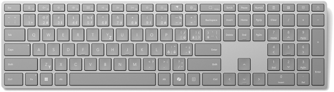 Microsoft Surface Keyboard (2. edice)/Bezdrátová Bluetooth/CZ-SK layout/Šedá