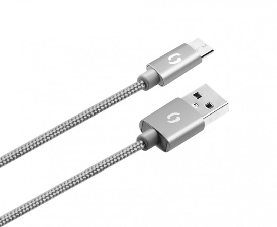 Aligator datový kabel PREMIUM 2A, Micro USB šedý