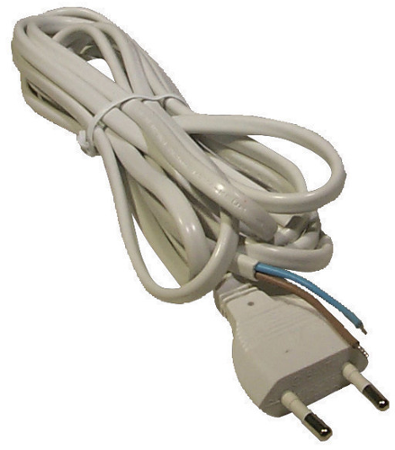 Flexošňůra PVC 2x0,75 2m bez vypínače bílá S15272