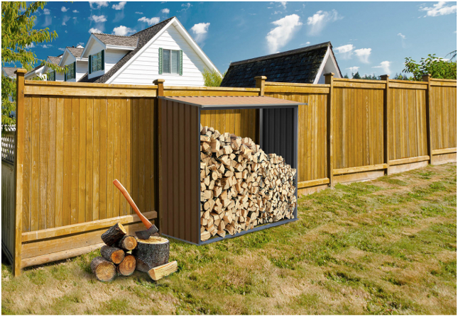 Přístřešek na dřevo G21 WOH 136 - 182 x 75 cm, hnědý - GWS-137-WLT