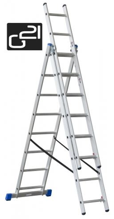 Žebřík G21 5,1m 3 x 8 příček
