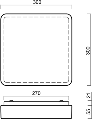 Osmont 53906 TILIA 1 LED-1L32EMP700NU2/PC32 4K#