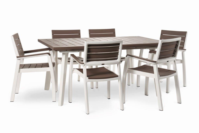 Keter Harmony rozkládací bílý / cappuccino