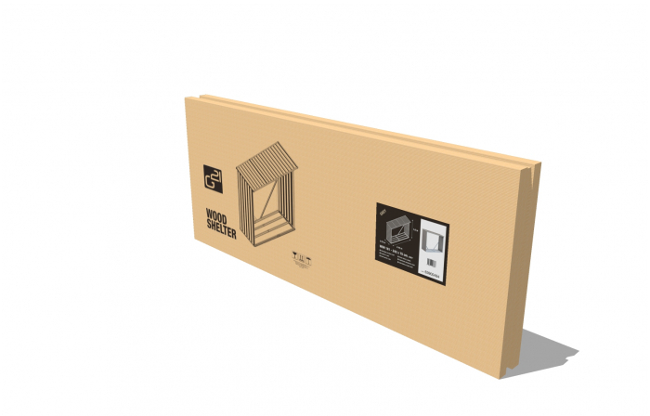 Přístřešek na dřevo G21 WOH 136 - 182 x 75 cm, šedý - GWS-137-GRY