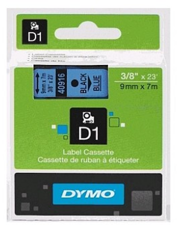 Páska DYMO D1 9mm černá/modrá