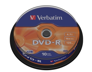 Verbatim DVD-R 4.7GB 16x spindl 10ks