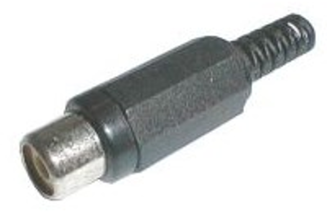 Zdířka CINCH kabel plast černá