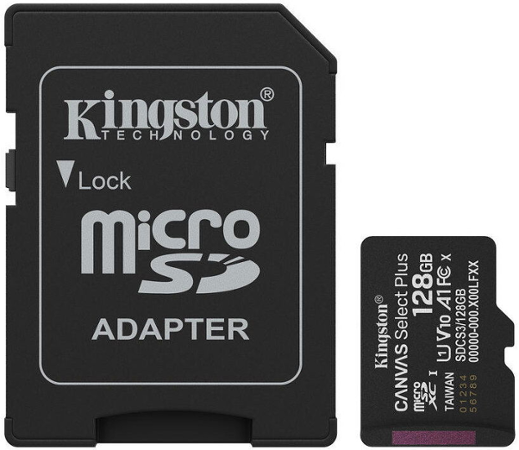 Kingston 128GB microSDXC Canvas Select Plus SDCS3/128GB