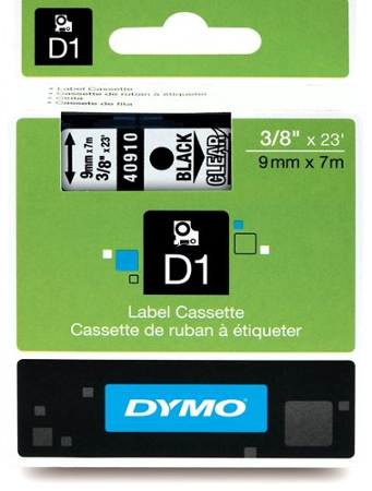 Páska DYMO D1 9mm černá/průhledná