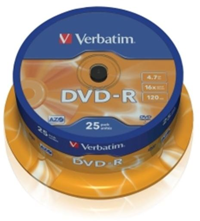 Verbatim DVD-R 4.7GB 16x spindl 25ks