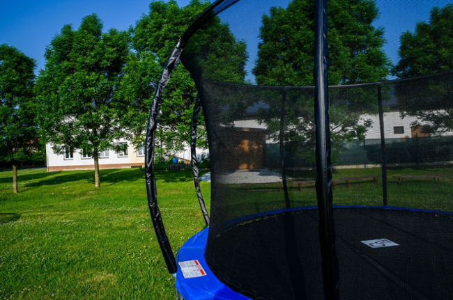 G21 SpaceJump 366 cm + ochranná síť + žebřík modrá