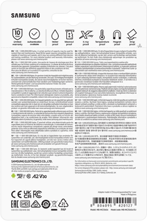 Samsung MicroSDXC 256GB + SD adaptér MB-MC256SA/EU