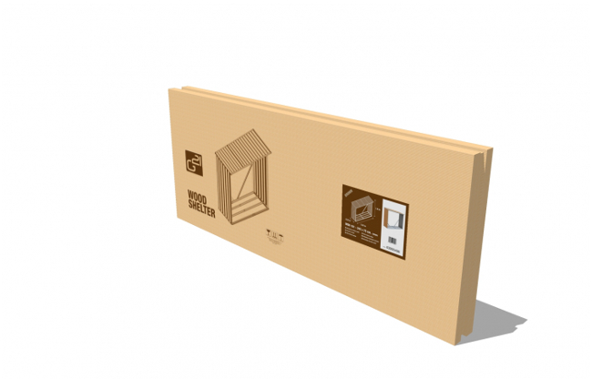 Přístřešek na dřevo G21 WOH 136 - 182 x 75 cm, hnědý - GWS-137-WLT