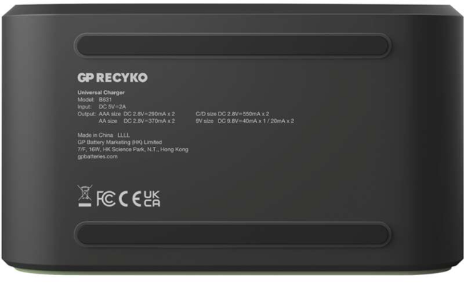 GP nabíječka baterií B631 univerzální 1604863101