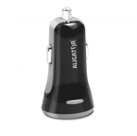 ALIGATOR USB-C 2xUSB výstup, 3.4A, smart IC, černá
