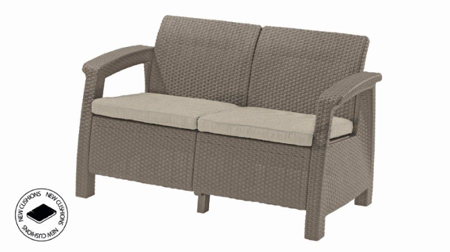 Keter Corfu love seat cappucccino