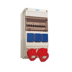 Rozvaděč zásuvkový 1x5/32A 1x5/16A 3x230V + jističe